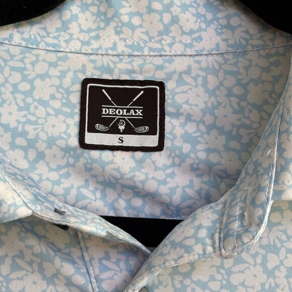 Deolax Men’s Floral Performance Golf Polo Shirt | Size Small - Picture 9 of 9